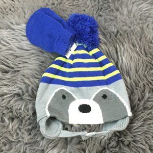 Sears | Infant's Winter Hat and Glove Set | Grey & Blue | Size Infant